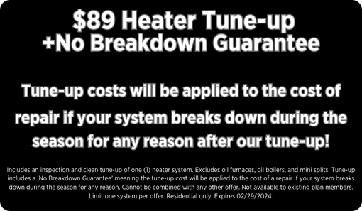 $89 Heater Tune-Up